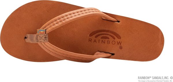 Rainbow Sandals Ladies Luxury Leather - Single Layer Arch Support with a  3/4edium Strap Tahitan Tan. Ladies size M / 6.5-7.5 | Flats