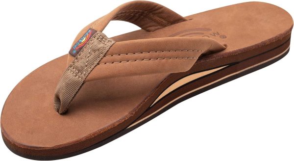 Rainbow Sandals Women's Double Layer Premier Leather Sandals w/Arch Support. Redwood. Ladies Large / 7.5-8.5 B(M) US | Sandals