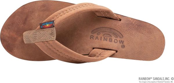 Rainbow Sandals Ladies Luxury Leather - Single Layer Arch Support. Nogalas Wood. Ladies size 1| Sandals