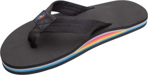 Rainbow Sandals Men's Single Layer Soft Top 1VA Rubber Filled Nylon Strap (Men's Large / 9.5-15 D(M) US. Limited Edition) | Sandals