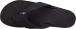 Rainbow Sandals Womens Hemp Single Layer Wide Strap Black Small (5.5-6.5) | Flip-Flops