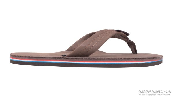 The Americana -Men's Single layer Premier Leather Red White & Blue Mid Sole