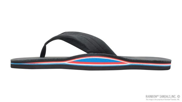 The Americana  Men's Single layer Premier Leather Red White & Blue Mid Sole