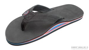 The Americana  Men's Single layer Premier Leather Red White & Blue Mid Sole