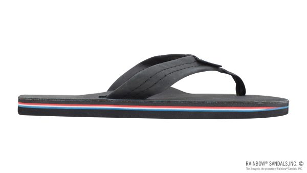 The Americana Women's Single layer Premier Leather Red White & Blue Mid Sole with a 1 Strap