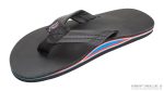 The Americana  Men's Single Layer Classic Leather with Red White & Blue Mid Sole