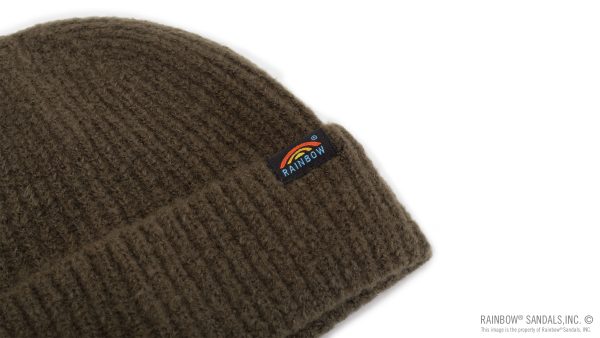 Marled Knit Beanie with Original Rainbow Woven Label