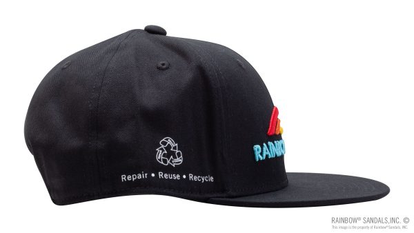 Rainbow Sandals Black 1% Cotton Snap Back Hat