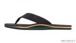 The Rastafarian  Single Layer Black Hemp with Rasta Mid Sole and 1 Strap
