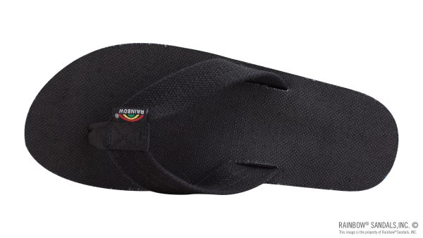 The Rastafarian Single Layer Black Hemp with Rasta Mid Sole