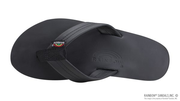 The Rastafarian  Single Layer Classic Black Leather with Rasta Mid Sole