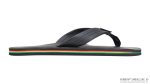 The Rastafarian  Single Layer Classic Black Leather with Rasta Mid Sole