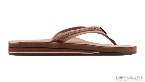 The Willow C Double Layer Arch Support Premier Leather with Inset Double Braided 3/4edium Strap